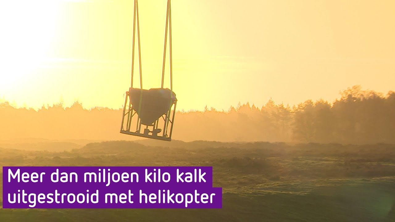 Meer dan een miljoen kilo kalk uitgestrooid boven natuurgebied
