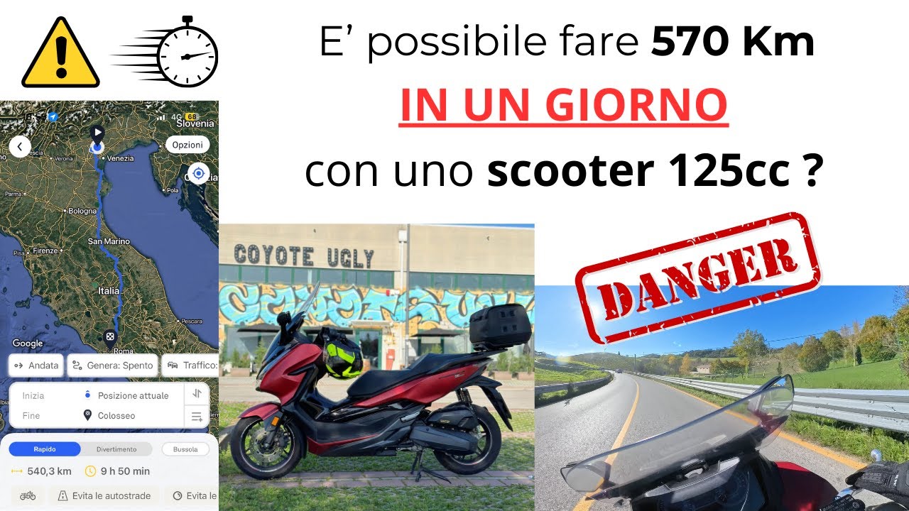 Da Treviso a Roma in Honda Forza 125. In giornata, sfida impossibile?
