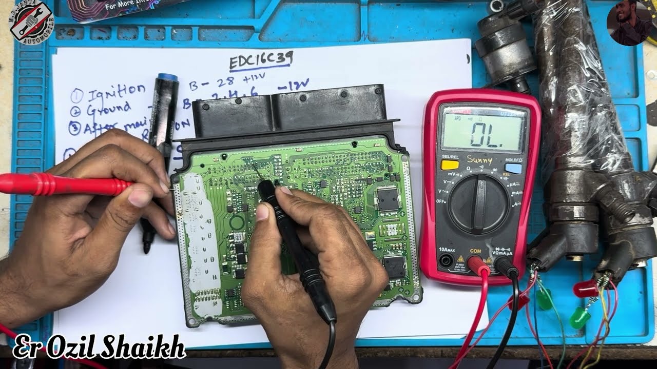 Part 12 Diesel engine injectors firing on table with best ecu tester edc16c39 mhawk a to z explained
