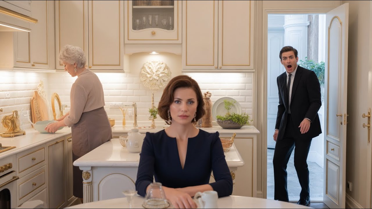 ¿Mamá, qué haces aquí?” — el millonario la ve lavando platos en el restaurante de su nuera