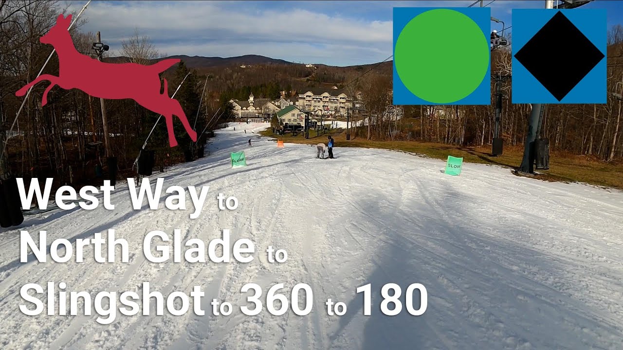 Jiminy Peak - West Way to North Glade to Slingshot to 360 to 180 (Opening Day 2020-2021)