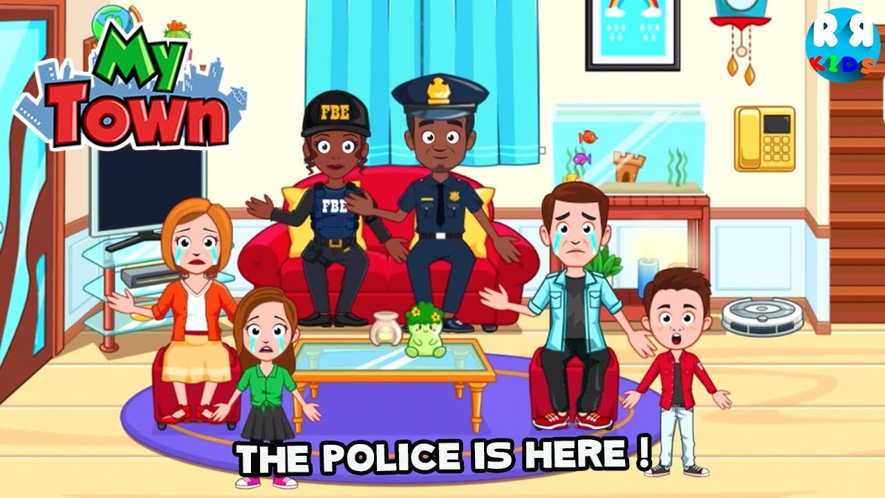 My Town  Home Family Doll House - The Police meet the Parents and Kids, WHY ??