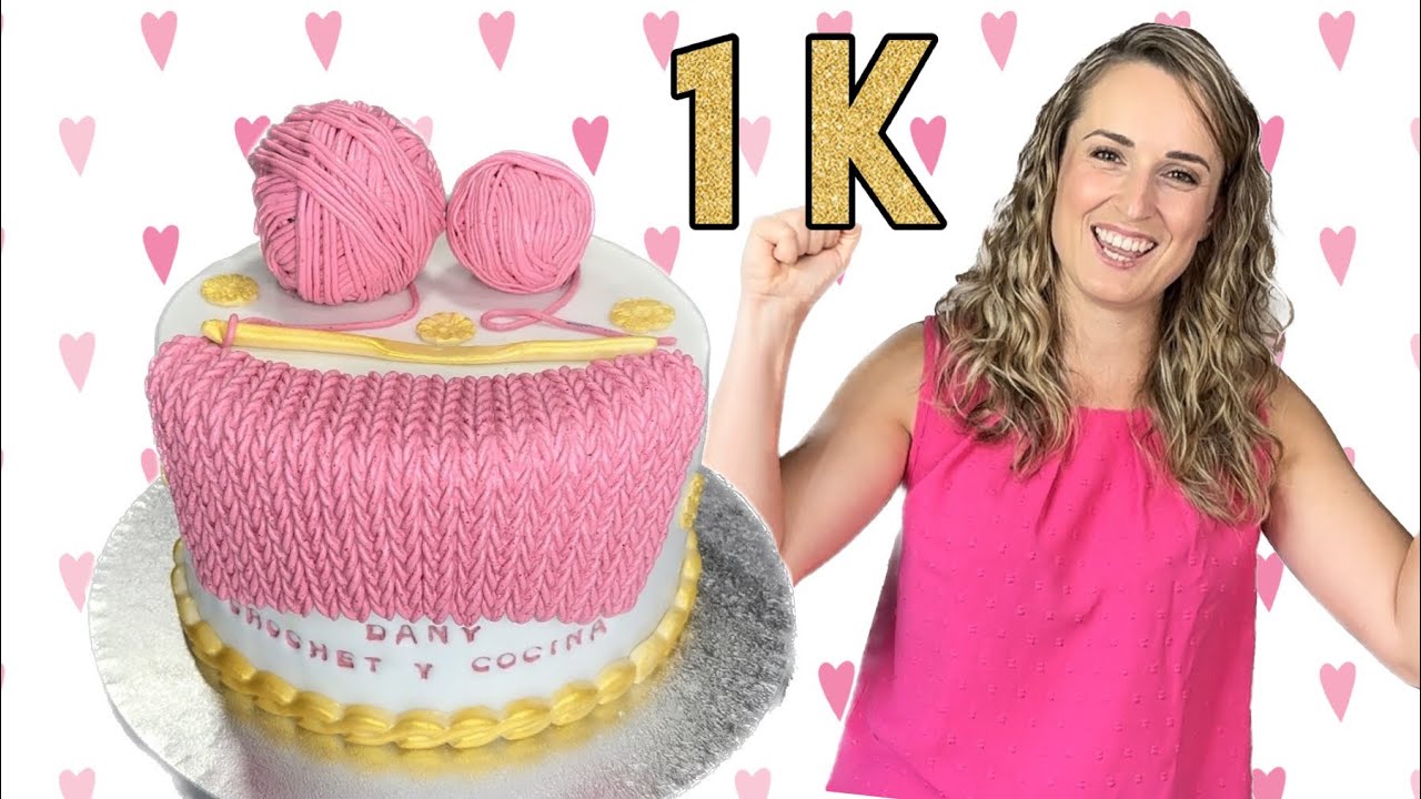 Pastel decorado a CROCHET//Video ESPECIAL 1K