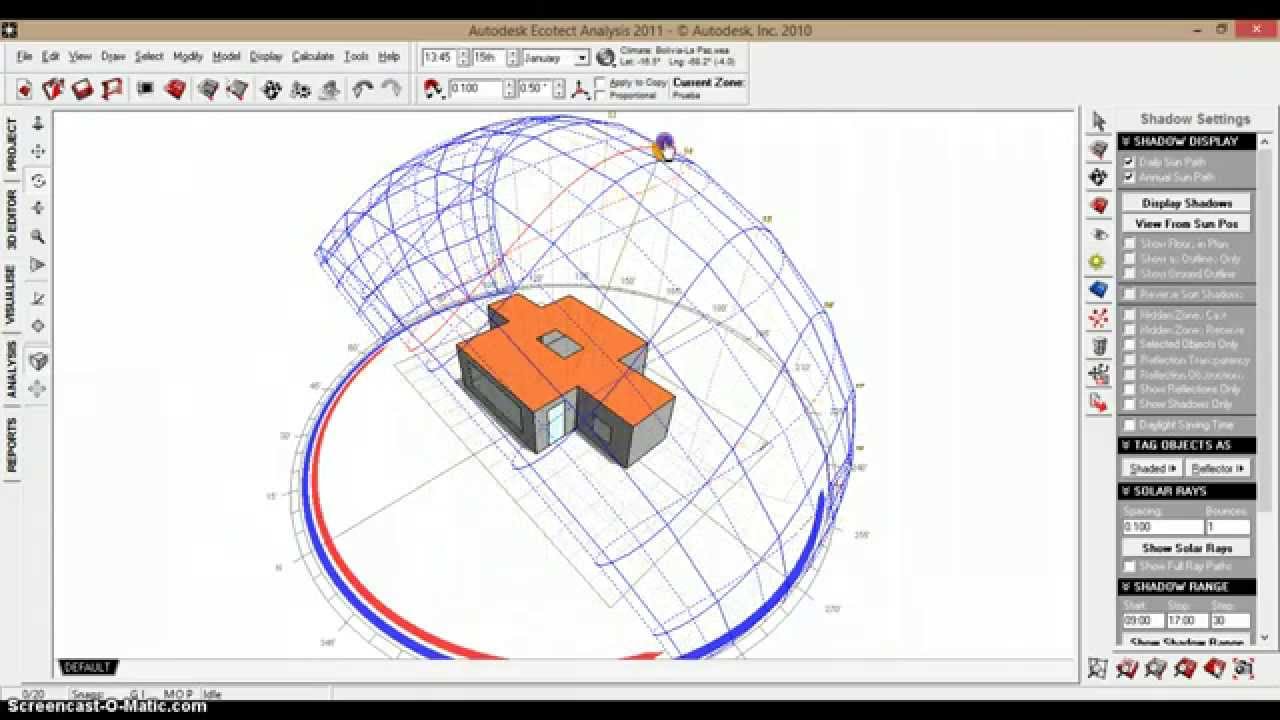 3. Tutorial Ecotect Analysis - Movimiento solar