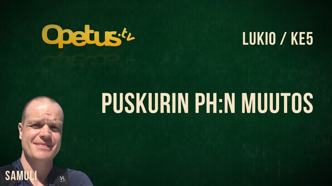 Puskurin pH:n muutos