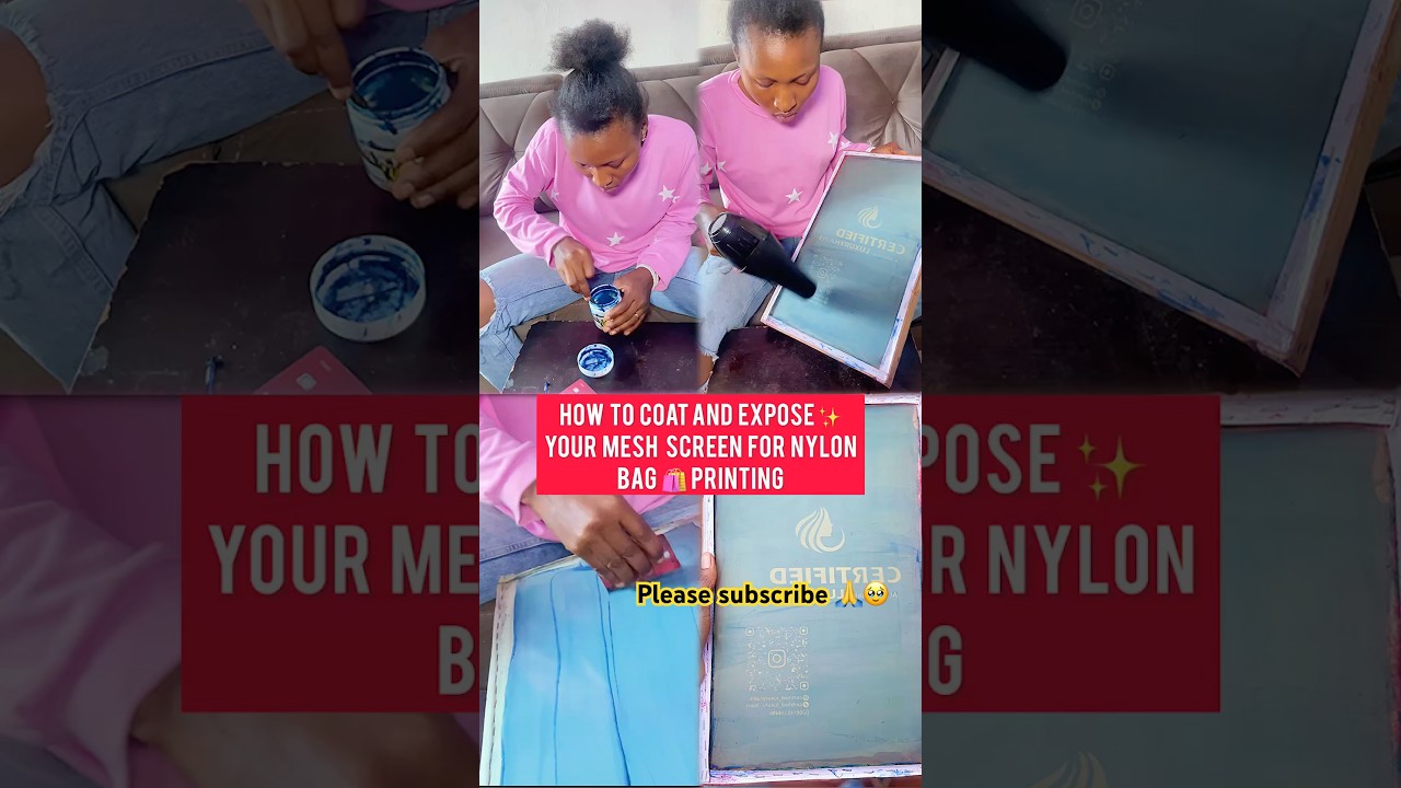 HOW TO COAT AND EXPOSE ✨ MESH SCREEN FOR NYLON BAG PRINTING 