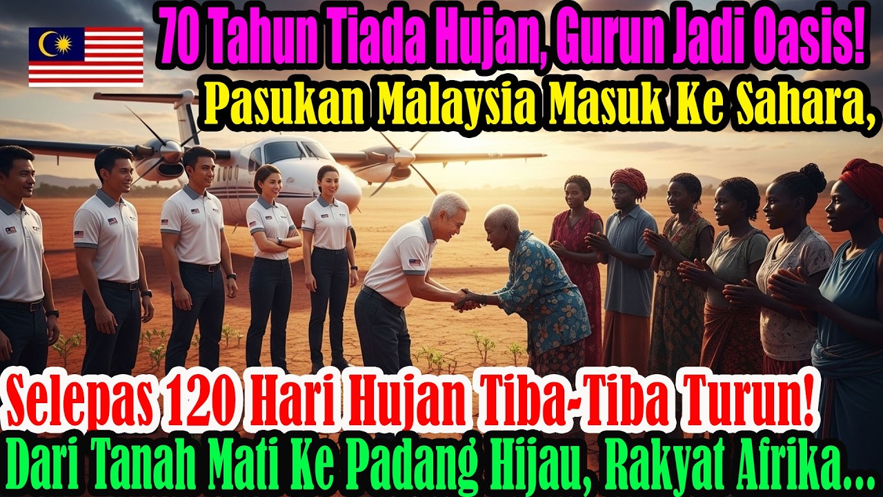 70 tahun Sahara Niger gersang, pasukan Malaysia ke Anhassan 120 hari, hujan buatan turun warga haru!