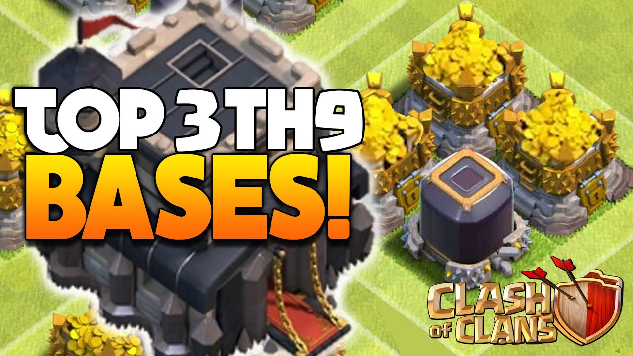 Clash Of Clans - TOP 3 TH9 FARMING BASE 2016! 