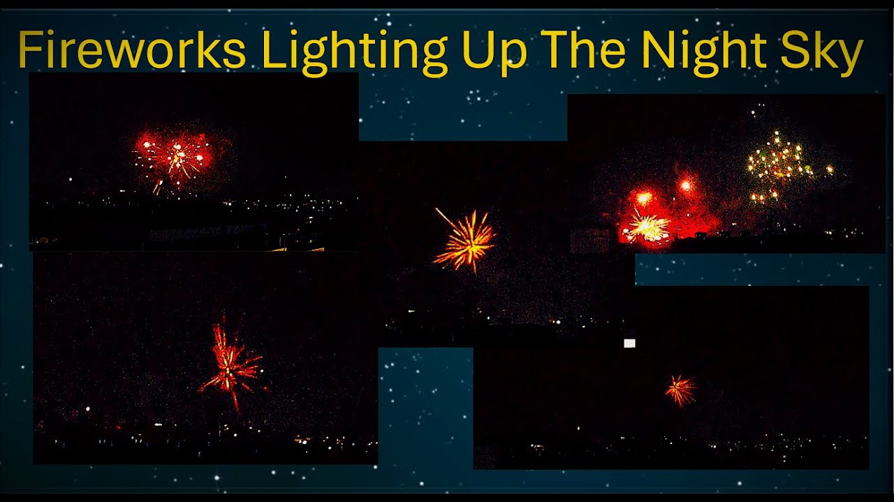 Fireworks Ambience Lighting Up The Night Sky