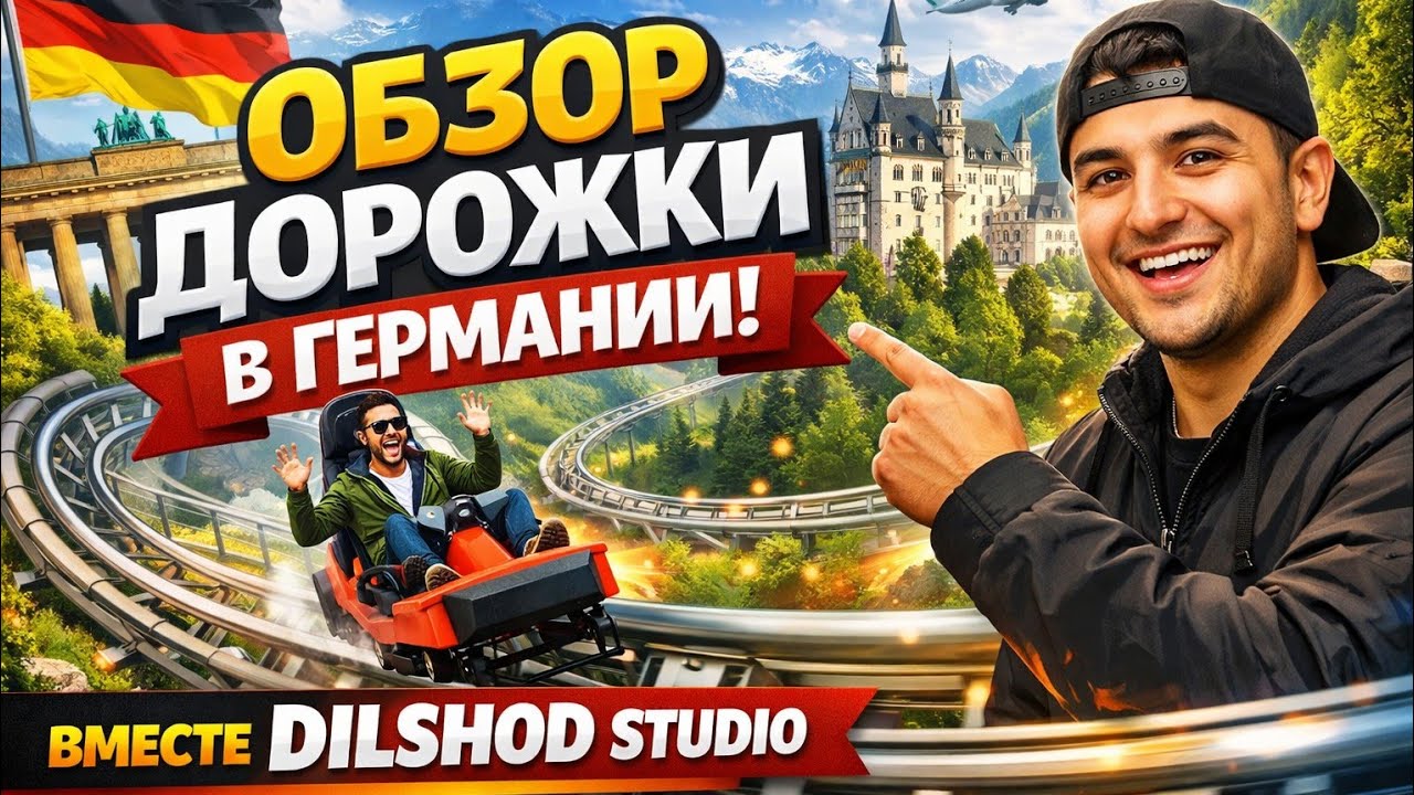 ОБЗОР ДОРОЖКИ В ГЕРМАНИИ 🇩🇪 | Экстрим и эмоции вместе с Dilshod Studio