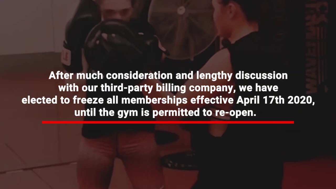 VALLEY FIGHT CLUB: COVID-19 CLOSURE BILLING UPDATE