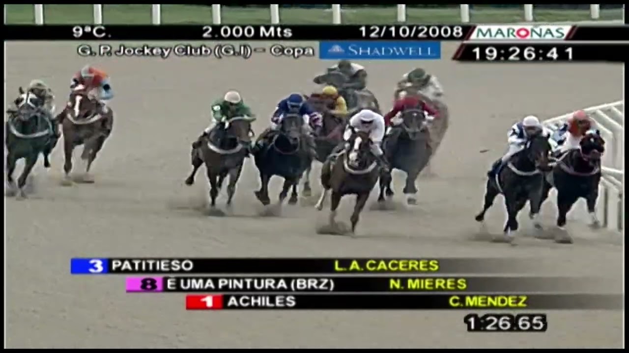 G.P. JOCKEY CLUB 2006 AL 11 Super Cat, Rock Ascot, Achiles, Fortuna Certa, Storm Duro Y Boby Di Job