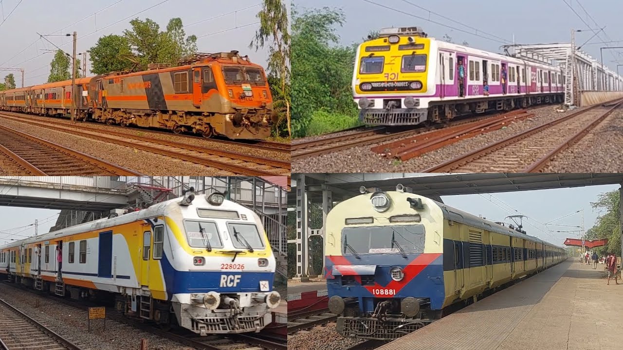 Crazy EMU Local Trains Crossing Action | Epic Indian Trains Crossing at Busy BelurStation | 🚂 train