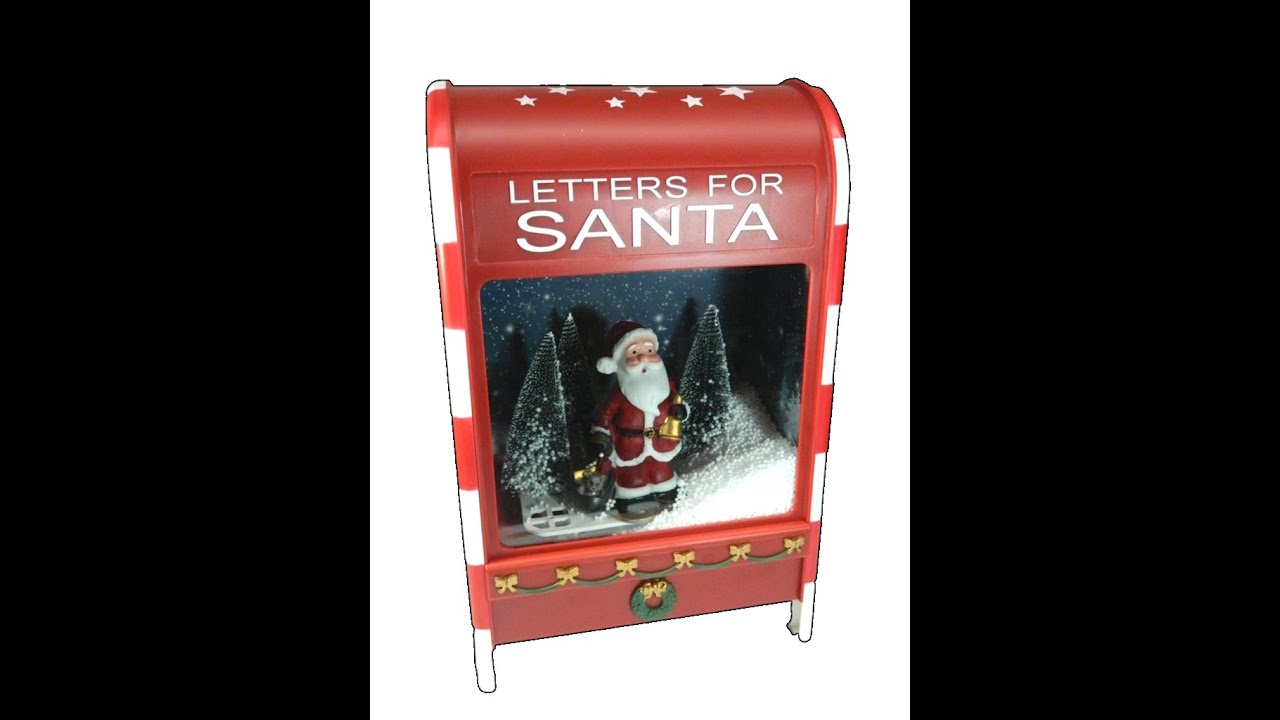 Cassetta Postale Cm 14x23x40h Luci + Musica + Movimento - Villaggio Natalizio