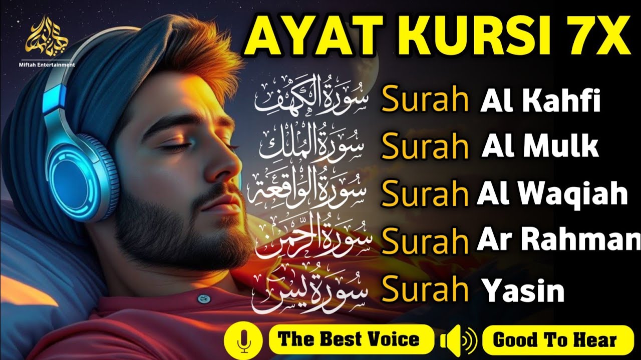 MUROTTAL MERDU Pengantar Tidur AL KAHFI, AL MULK, AR RAHMAN, YASIN, AL WAQIAH | Alaa Aqel