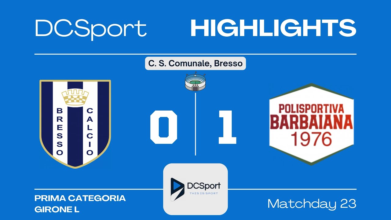 BRESSO CALCIO-BARBAIANA 0-1 | 23 Giornata | Prima Categoria | Girone L | Milano