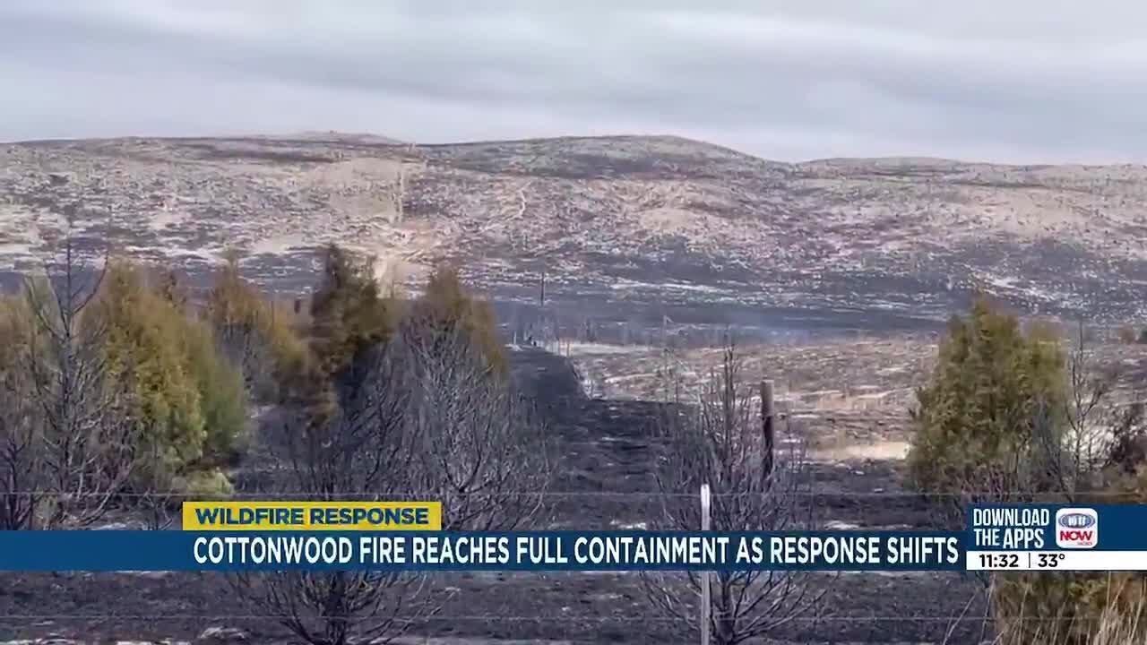 Cottonwood fire reaches full containment as response shifts.