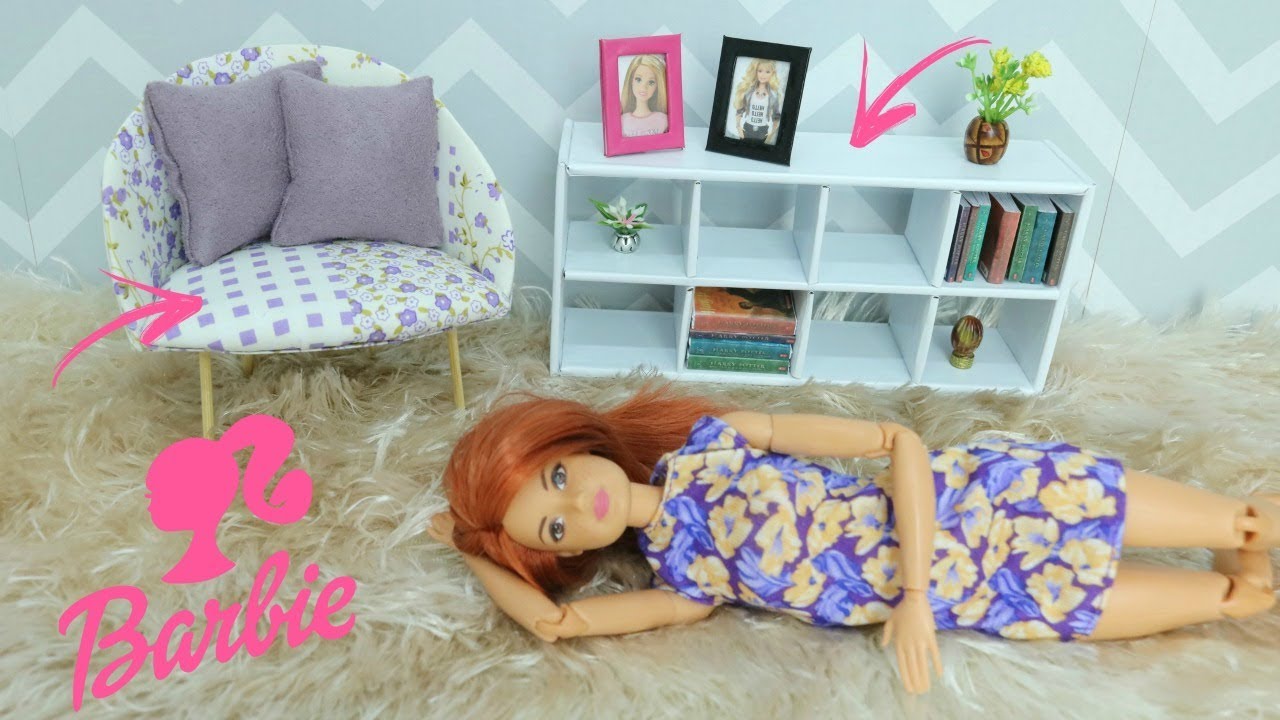 COMO FAZER POLTRONA RETRÔ E ESTANTE PARA BARBIE
