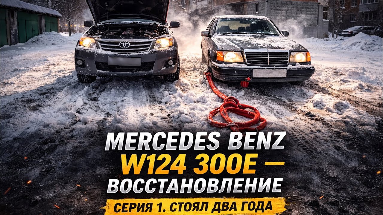 1.СТОЯЛ ДВА ГОДА БЕЗ ДВИЖЕНИЯ.38 летний Mercedes W124 3.0