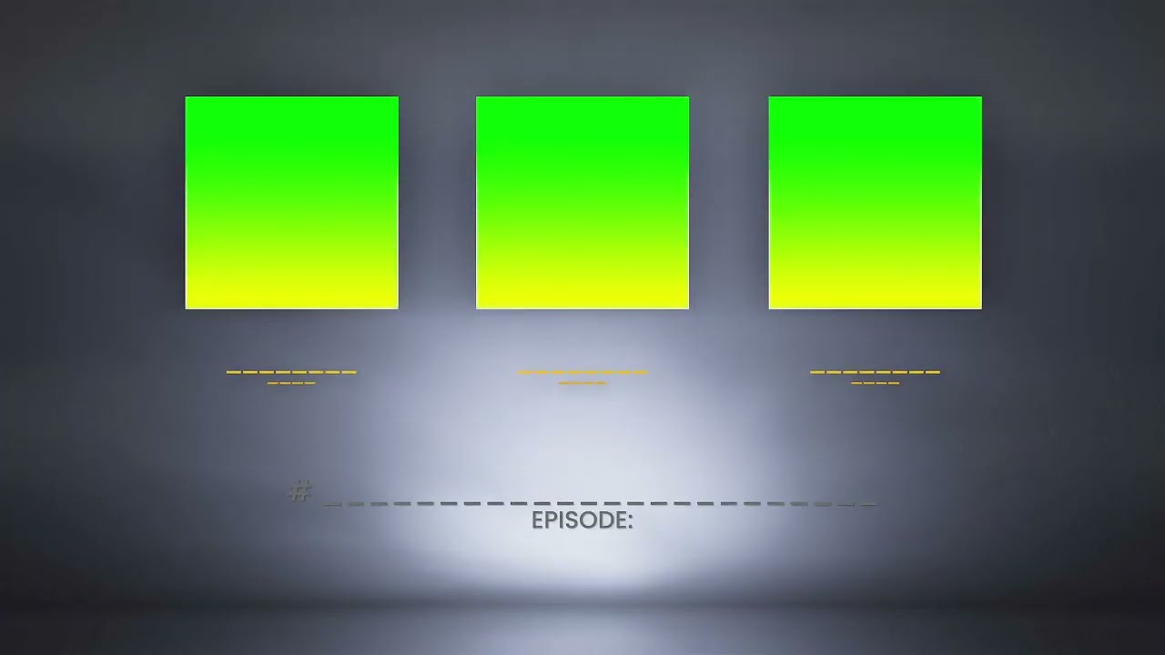 Podcast Animation intro - green screen placeholder