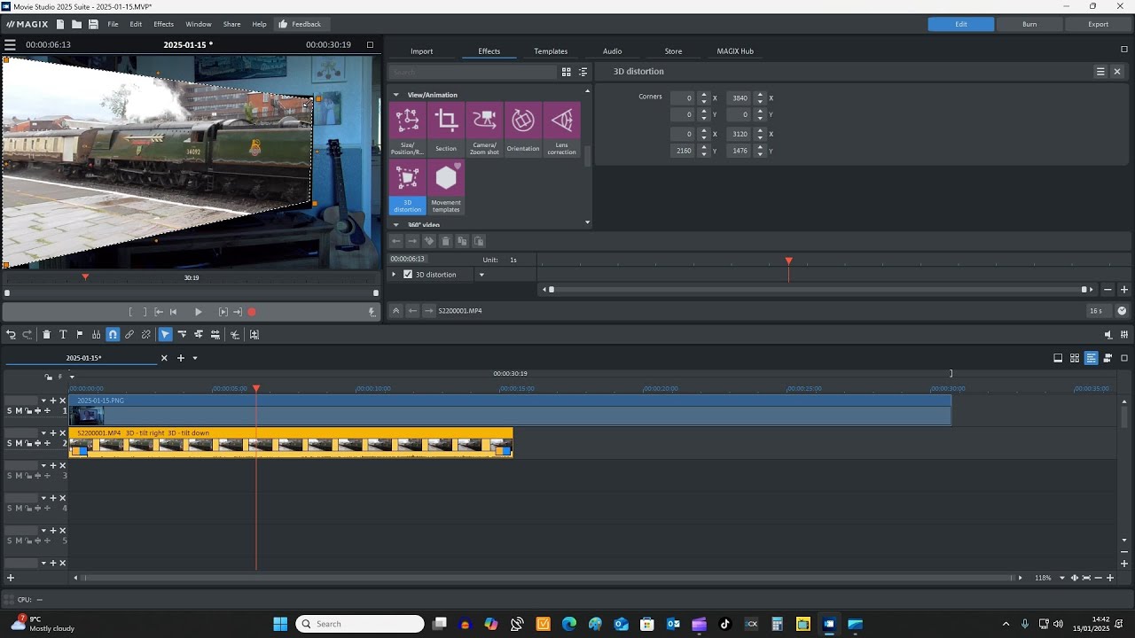 Magix Movie Studio 2025, special effects