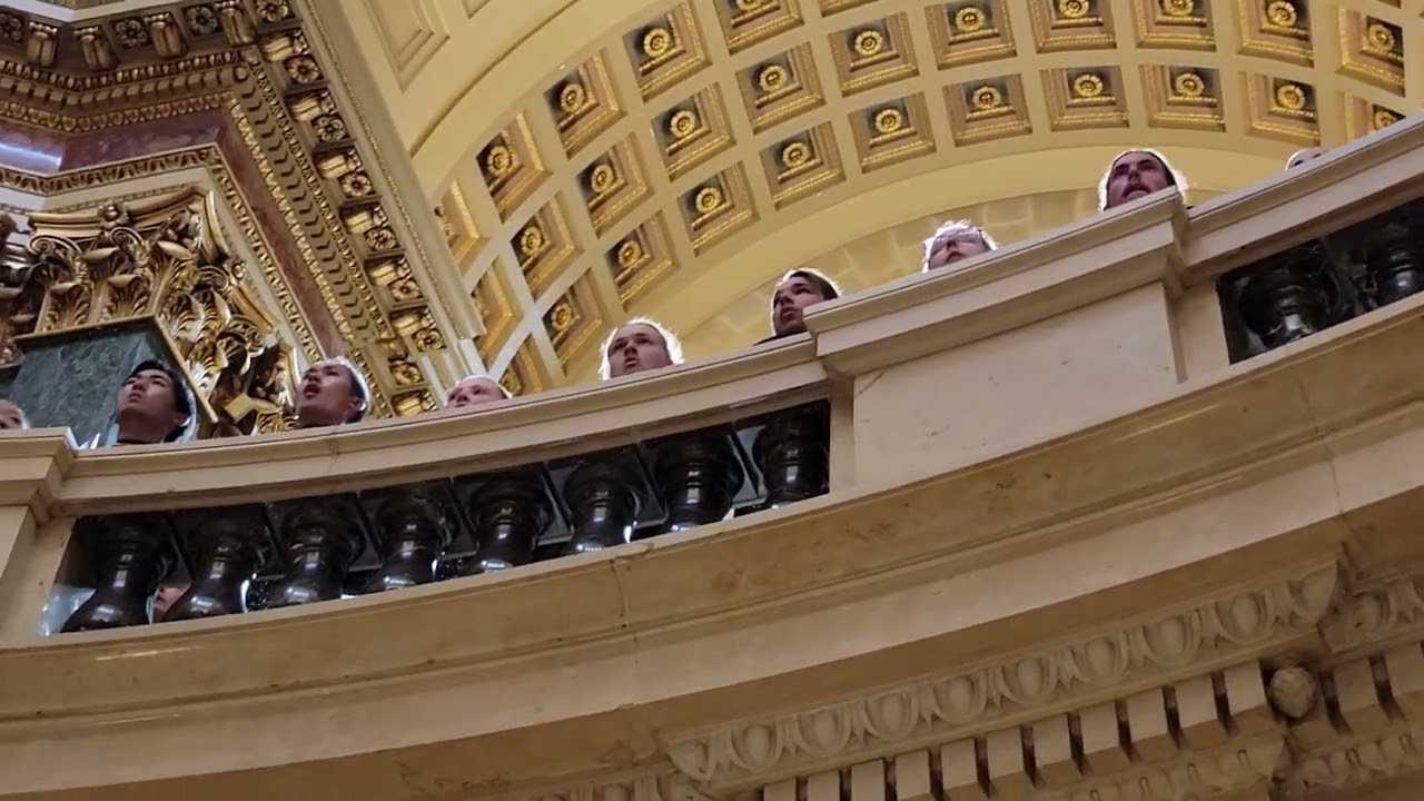 Madison Scouts Corps singing in the WI state capital building 7/11/24