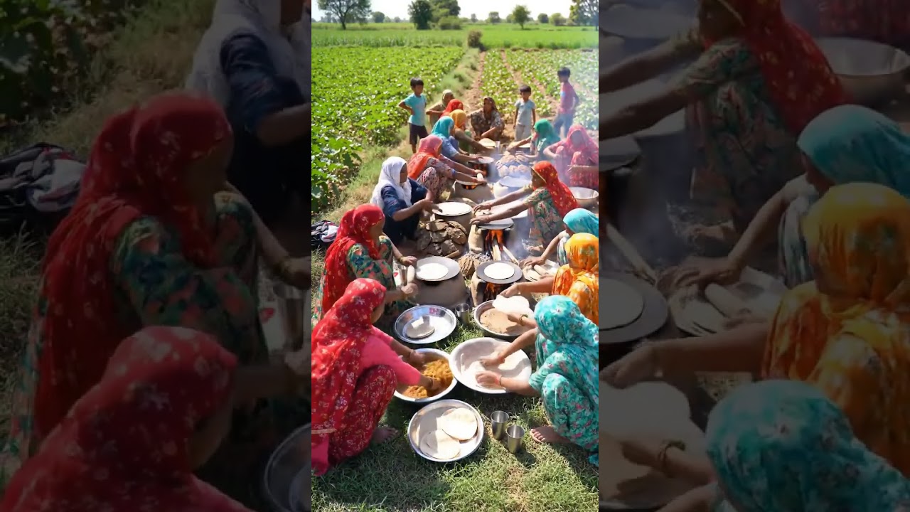 Rajasthani Women Cooking Food in the Fields 🍲🌾 | Tradition, Flavor, and Rural Life! 👩&zwj;🍳💛