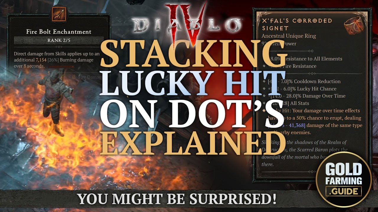 Diablo 4: How Stacking DoT's Lucky Hit Chance Works + Get Massive AoE out of X'Fals Corroded Signet!