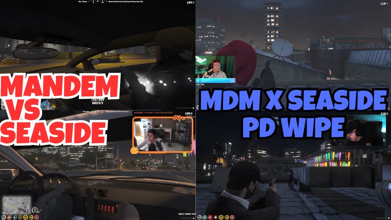 MANDEM VS SEASIDE Turns Into a PD Wipe and Saving SK's Parole Violation (Multi POV) (Full Situation)