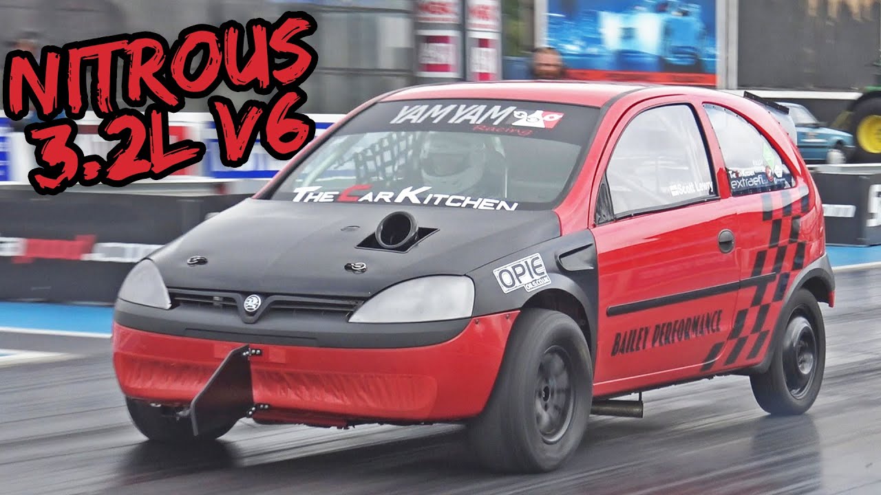 Z32SE V6 Corsa on NITROUS at Santa Pod Raceway!