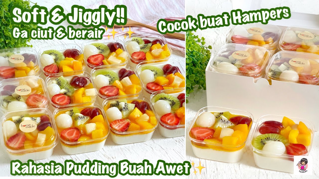 Bikin Hampers Sendiri✨ Mudah & Enak!! FRUITS PUDDING 🍓 🥝🍇 Healthy & Yummy No Sugar Added✨✨