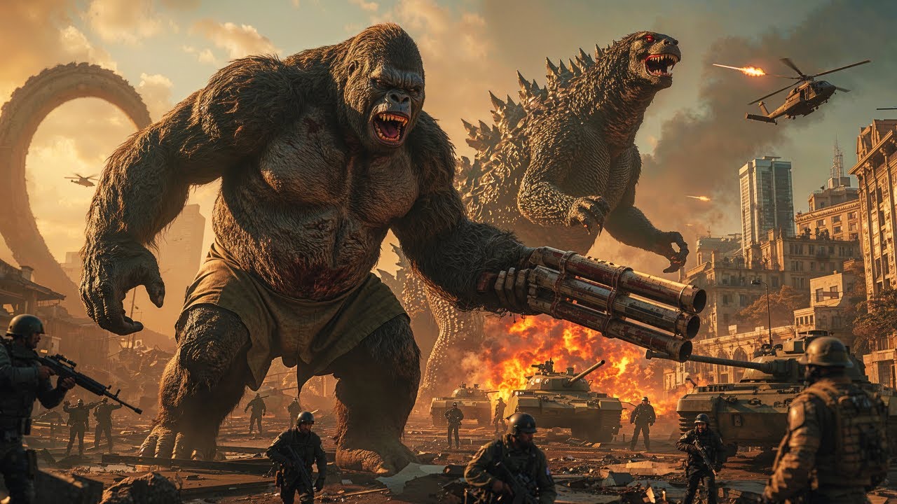 Bigfoot vs Godzilla: City Shattered (monster action/AI disaster)