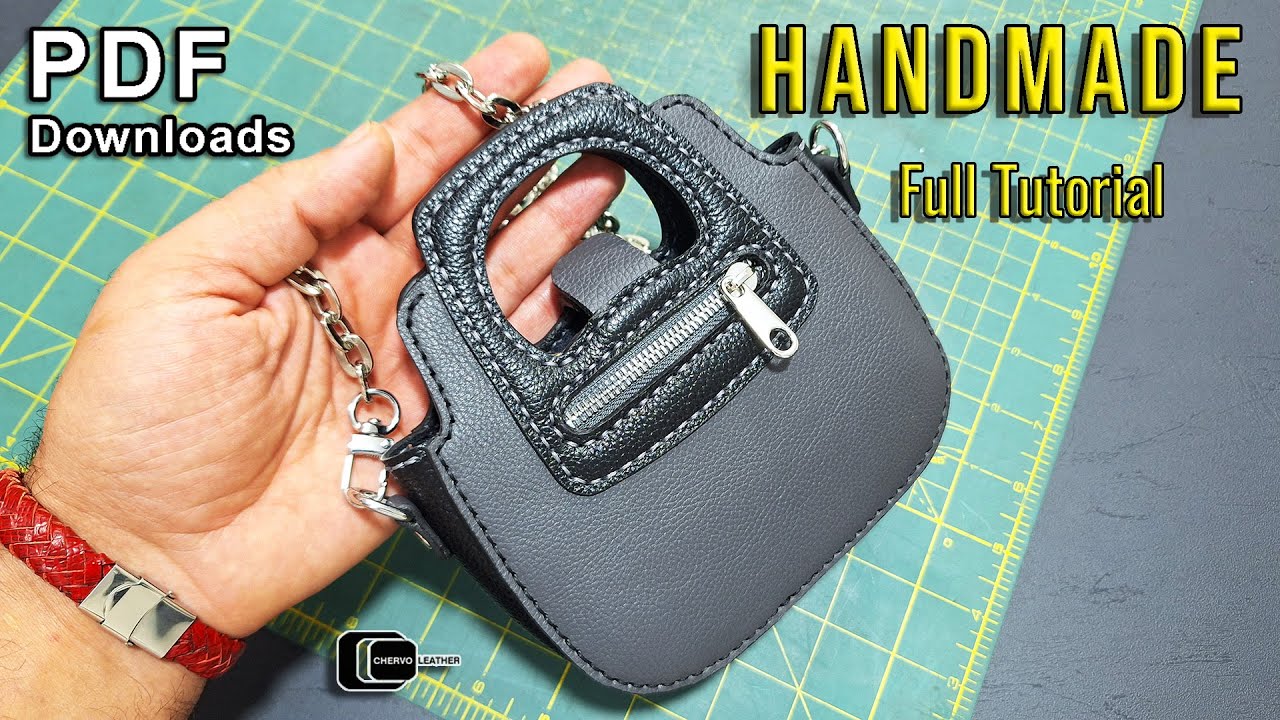Professional Handmade Fantasy Leather Bag Tutorial _ Free PDF