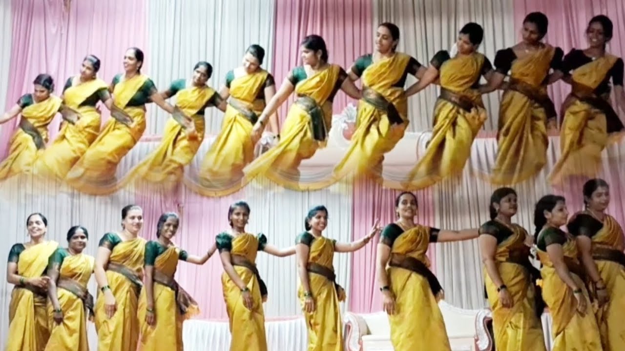 നാടൻപാട്ട് ഡാൻസ് 💛💚  #groupdance #folksong #kaikottikali #kerala #palakkad #nadanpattu #folkdance