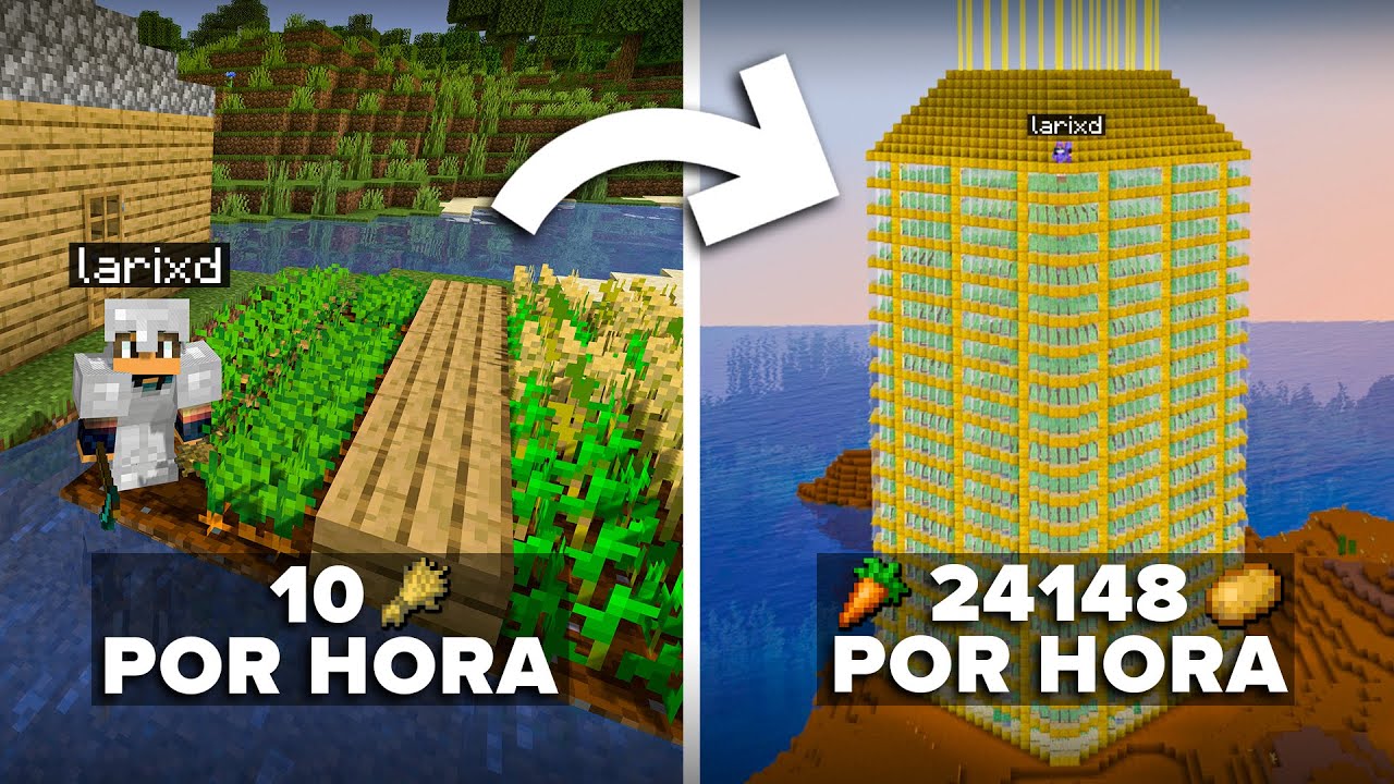 Construí la MAYOR Granja de Comida en Minecraft Survival!