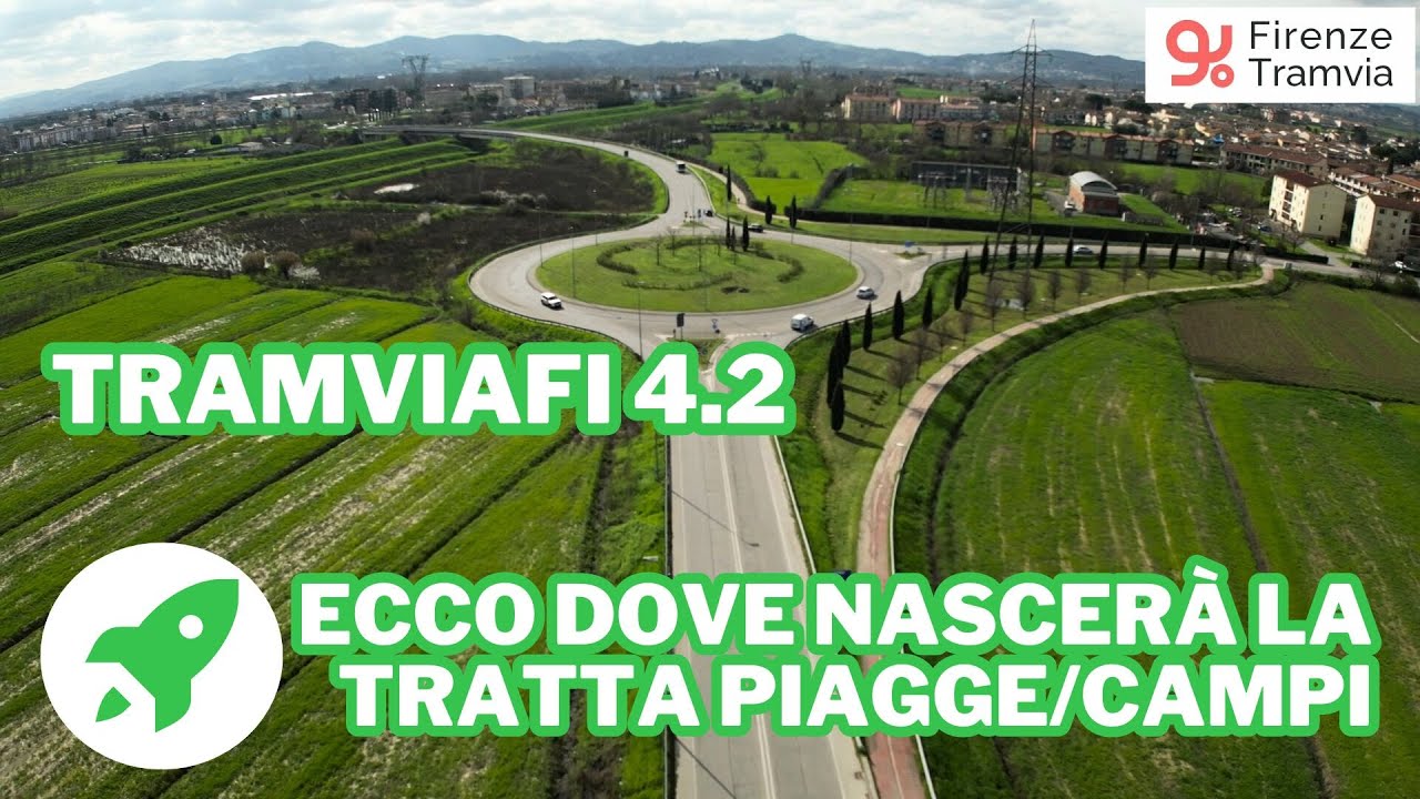 🚀 Drone tramviaFI | Ecco dove nascerà la tratta 4.2 Piagge-Campi Bisenzio