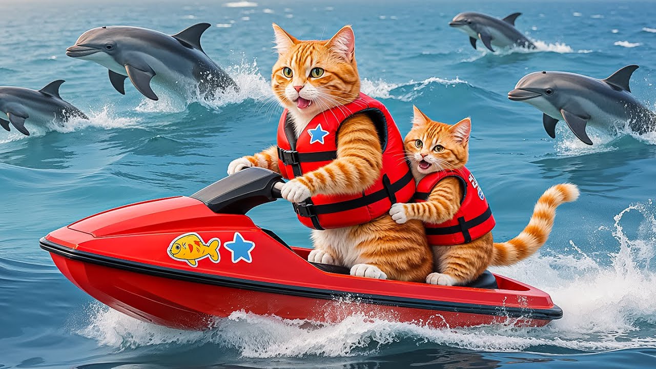 Mama Cat and Kitten Sell Strawberry Ice Cream for Dream Summer Ocean Vacation 🐱🍓🌊Heartwarming Story