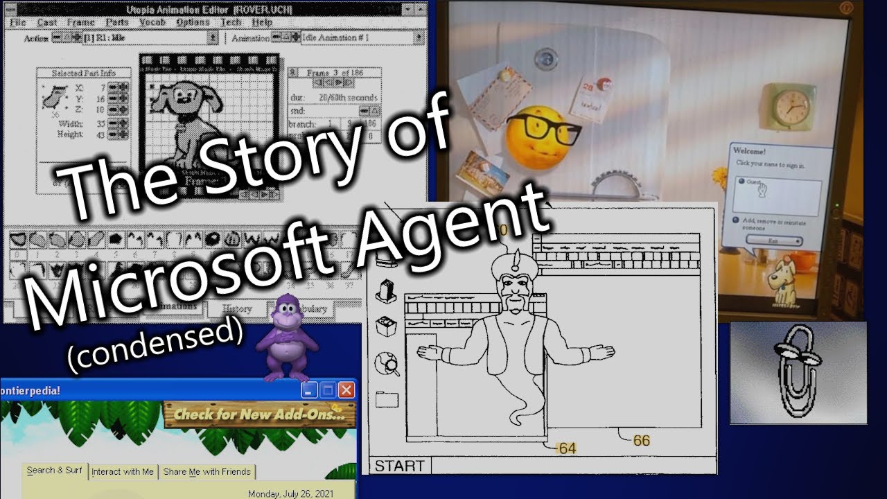 The Story of Microsoft Agent & Actor (Microsoft Bob 2.0, Clippit, BonziBUDDY, etc) [CONDENSED]