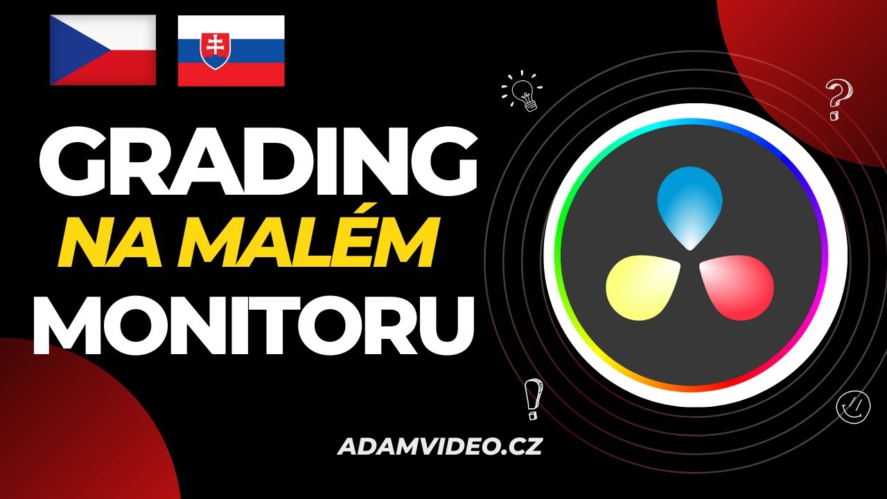 Jak barvit videa na malém monitoru / Nastavení autosave / Davinci resolve 17 SK / CZ Tutoriál