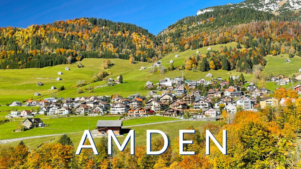 Amden, Switzerland - The perfect vacation resort surrounded by breathtaking autumn colours