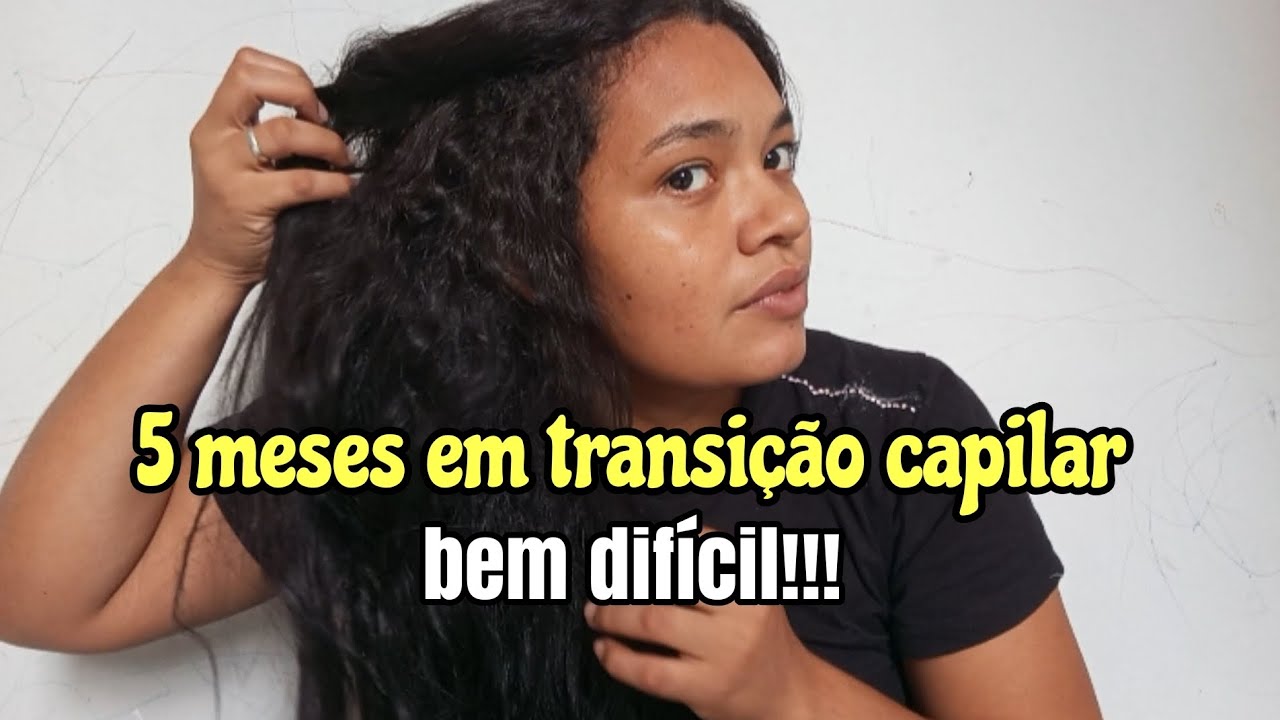 MEU CABELO com 5 MESES DE TRANSIÇÃO CAPILAR!! ESTÁ BEM DIFÍCIL!😭 #transiçãocapilar #transição
