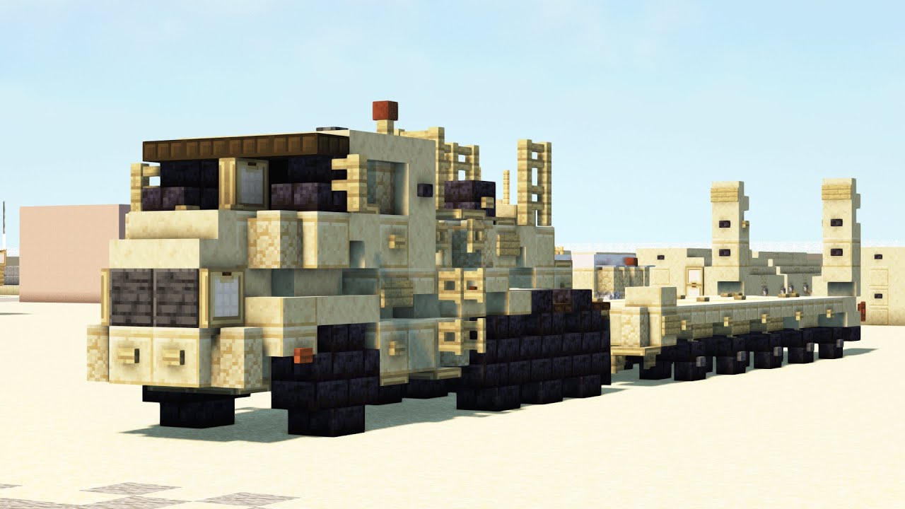 Minecraft Oshkosh M1070 Tank Transporter Truck Tutorial