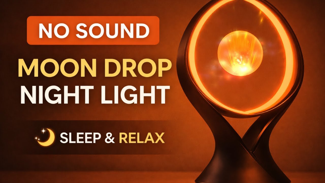 Warm Glowing Moon Drop Night Light 🌙 Silent Ambient Light for Sleep (No Sound)