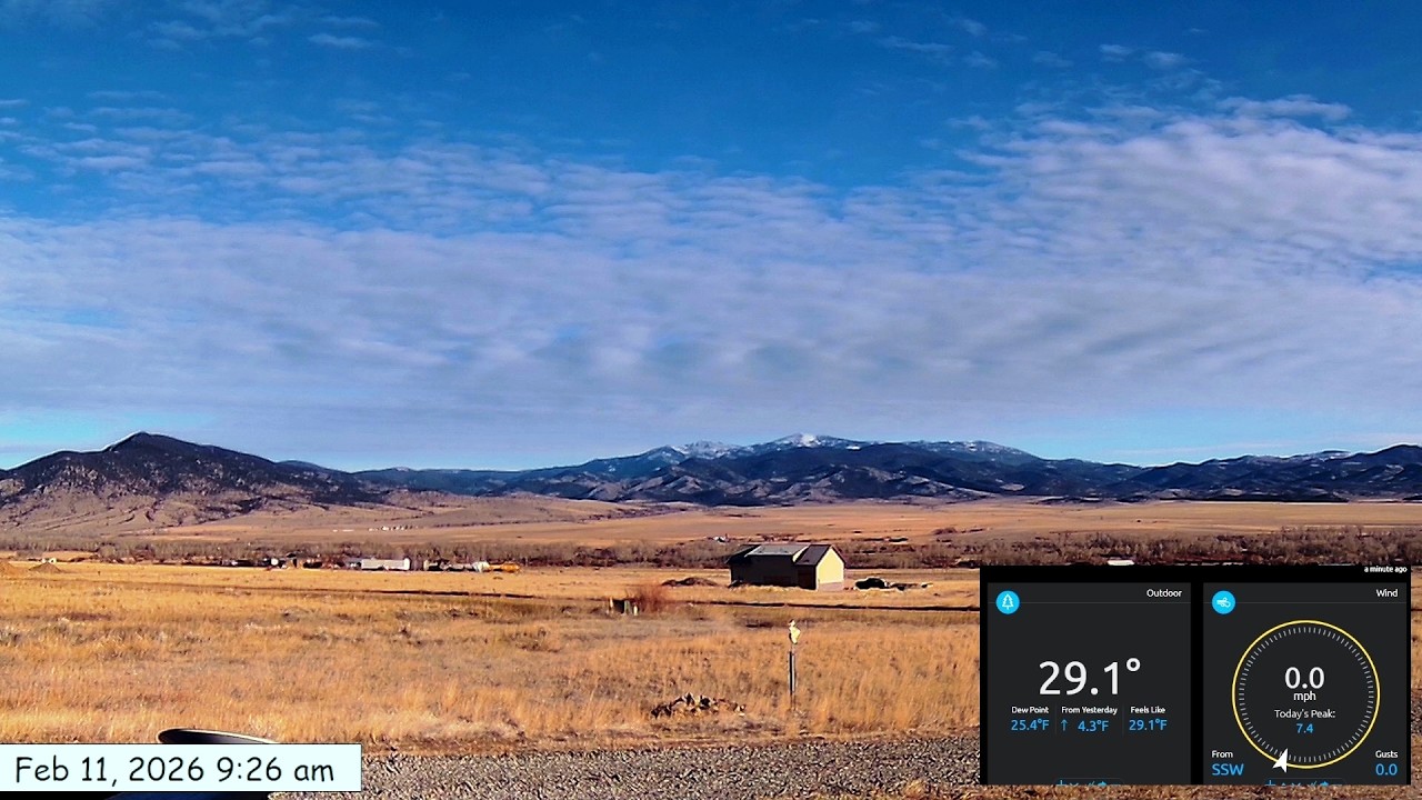 Weathercam timelapse February 11, 2026