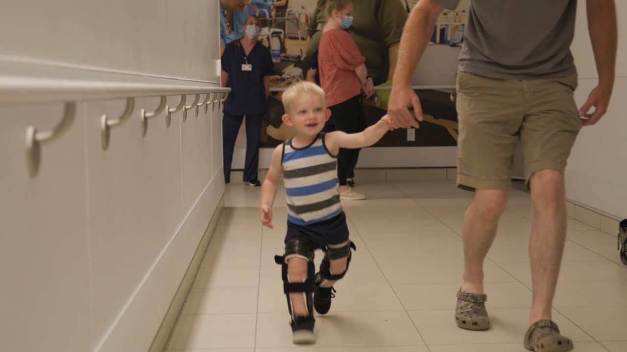 Addressing Genu Varum: Dylan runs with his KAFO braces
