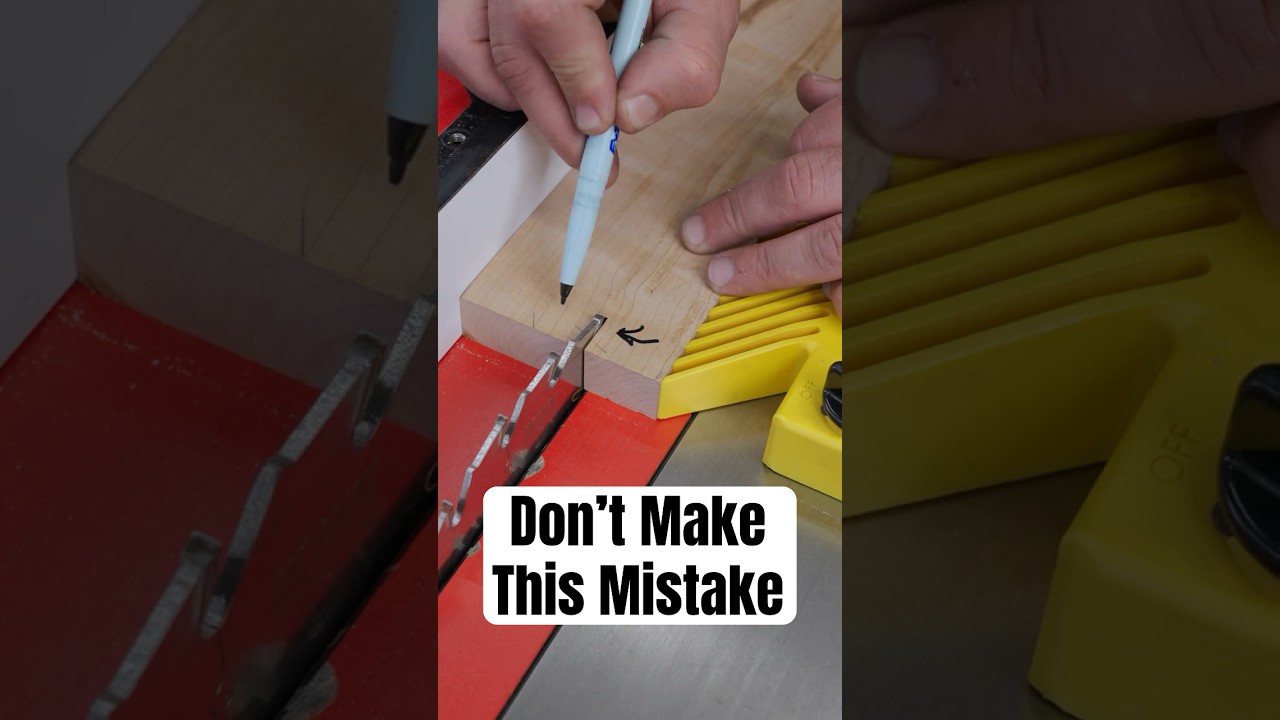 The dangerous feather board mistake #woodworking #shorts