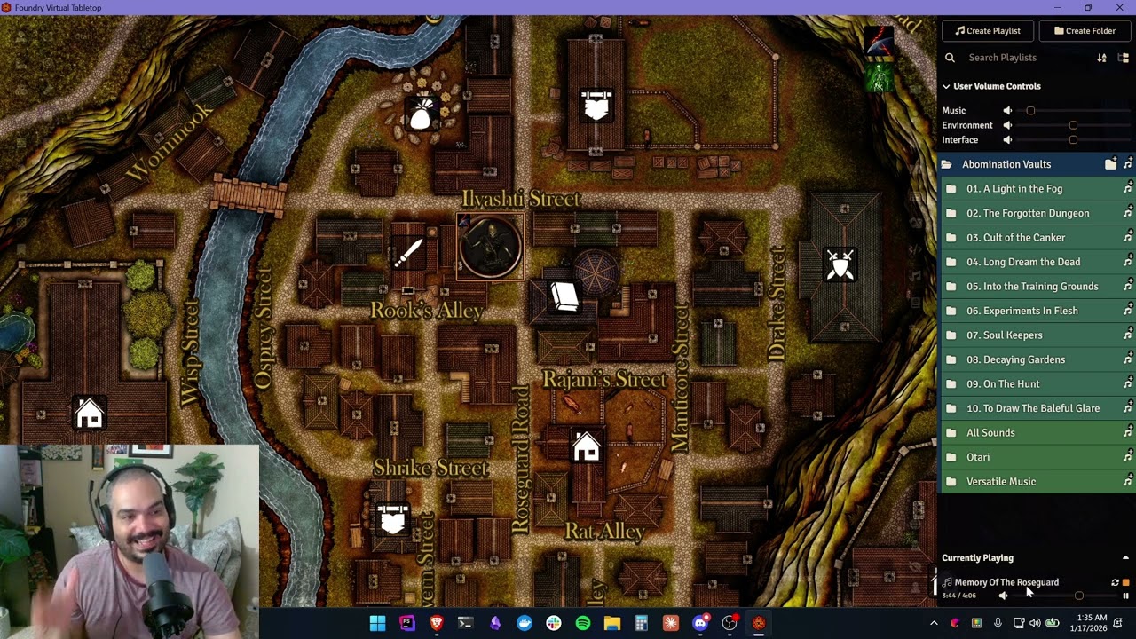 PF2e in FoundryVTT: Setting Up and Using Playlists