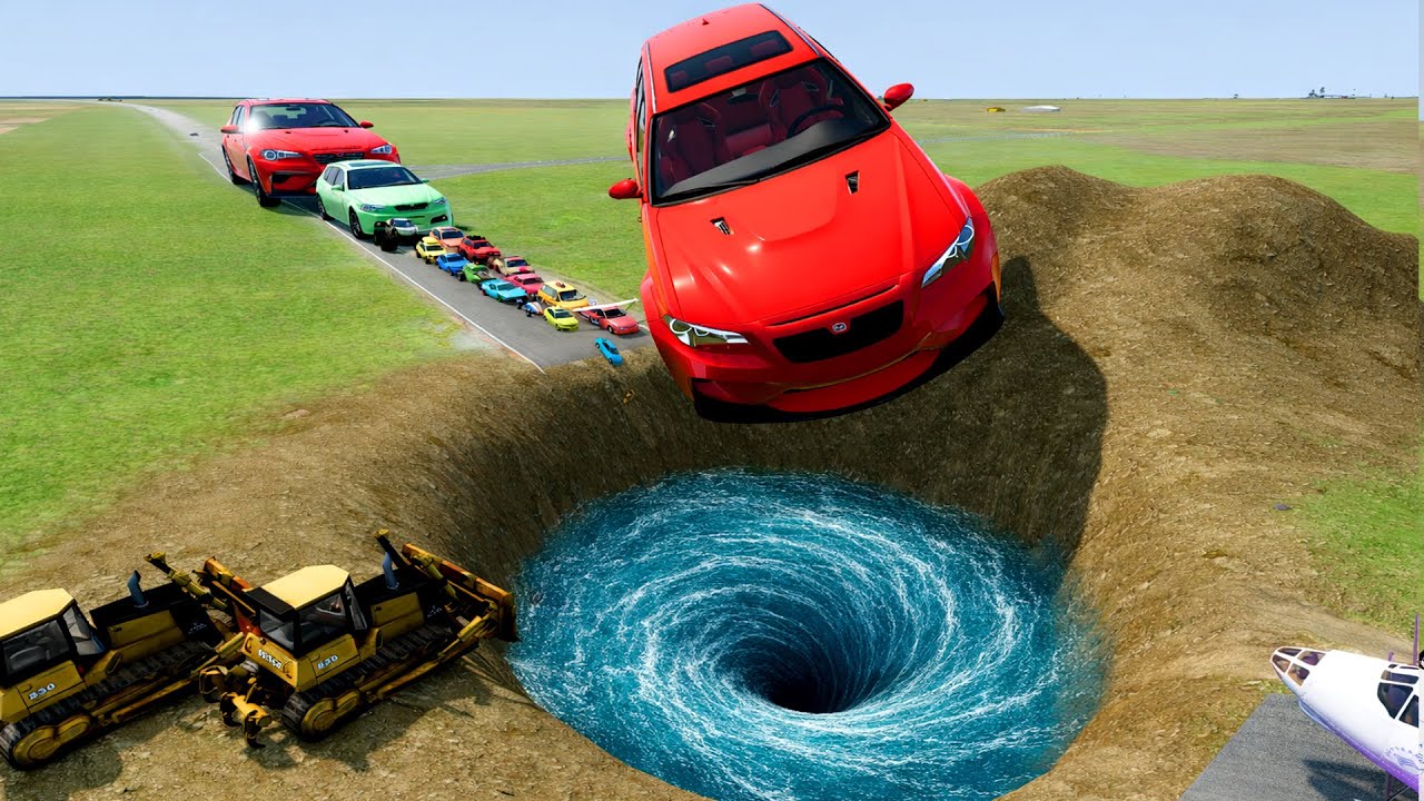 🔥 BIG & SMALL CARS vs GIANT PIT #113 💥 – BeamNG.drive Extreme Crash Challenge | Impala BeamNG