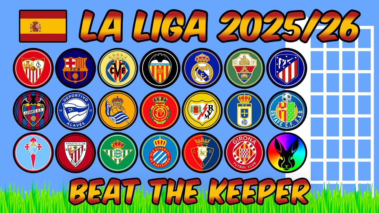 Beat The Keeper - La Liga 2025/26 - Algodoo Marble Race