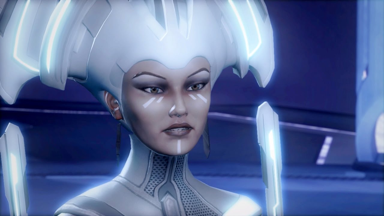 Anon and Quorra Come to Radia in Arjia City (Tron: Evolution)